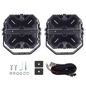 Vj54hc Maxpeedingrods 7 Inch Led Light Bar 33200lm Crosshair Series For Suv 4x4 Marine Boat Rgb Drl Ip68