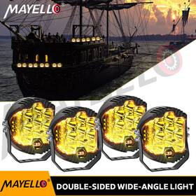 Cdzhbnc01 Mayello 4x 5inch Led Work Light Bar Flood Spot Combo Offroad Fog Driving Atv Truck Amber