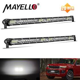 Q0cd9610020-my Mayello 2pcs 22 Inch 20000lm Led Work Light Bar Spot Flood Combo 4wd Truck Suv Atv 20ftft