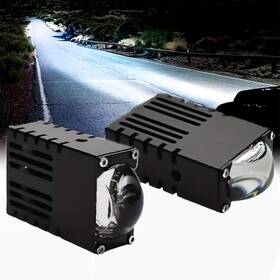 Mbj-auto 639650411890 Motorcycle Driving Lights 48w Double Color White Yellow Led Grille