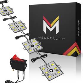 Mega Racer 810027412966 Super White Led Truck Bed Lighting Kit - 48 Chips With On/off Switch 12 V