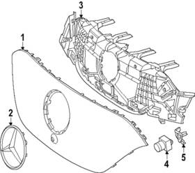294-888-24-00 Mercedes-benz Genuine Upper Trim Panel