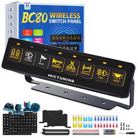Mic-03-009 Mictuning 8-gang Wireless Switch Panel Auxiliary On-off Relays Circuit Box For Offroad Utv