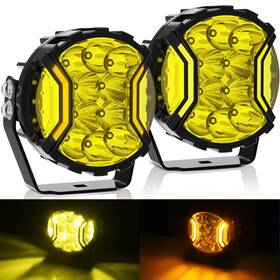 Mic-06-028 Mictuning 2pcs 5 Inch Side Shooter Led Work Light Bar Round Pods Drl Fog Driving Lamps