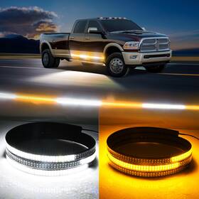 Mic-06-108 Mictuning 2pcs 70 Inch Amber White Emergency Truck Running Board Strobe Lights Strip
