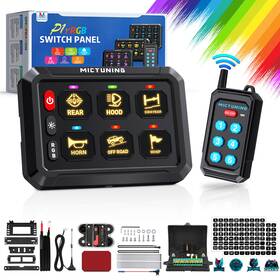 Mic-08-24313 Mictuning 6/8/12 Gang Switch Panel Wireless Remote Control On/off For Truck Rv Offroad Utv