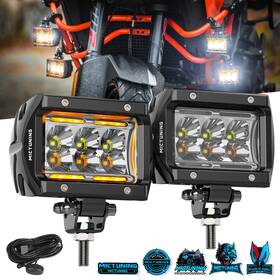 Mic-09-138 Mictuning 2pcs Led Spot Light Pods Driving Fog Lamps Ip68 For Truck Motorcycle Atv Suv Car