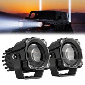 Mic-09-14012 Mictuning Led Light Pods 3 Inch 72w Square Off-road Driving Fog Lamp Spot Flood Beam Pair