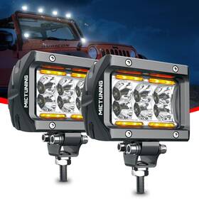 Mic-llb-194c Mictuning 2x 4 Inch 18w Spot Led Work Light Bar Offroad Driving Fog Lamp For Car Utv