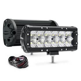 Mic-llb-317 Mictuning 2pcs 7 Inch Led Light Bar Combo Spot Flood Off-road Driving Fog Lamp Harness Ki