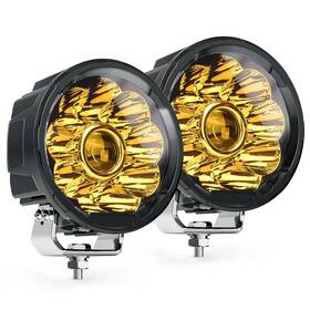 Mic-lwl-142 Mictuning 2x 40w Amber Led Work Light Fog Driving Spot Pods Waterproof For Truck Car