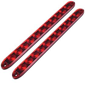 Mic-tlb-406 Mictuning 2pcs 16 Inches 11 Led Red Trailer Light Bar - Waterproof Sealed Par