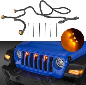 Moqp1184 Mo-auto Pre-runner Led Grille Light Kit For Jeep Wrangler Jl Jlu Sports 2/4 Doors 18-22