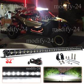Cz6d3218line Mod Slim 32 Inch Led Light Bar Spot Pods Wiring Kit Fit Polaris Rzr 800 900 Xp 1000 Roof