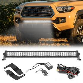 Mf-zt055 Mofun Led005 Wi001-a Wi008 180w 32 Inch Led Light Bar With Remote Switch Wiring Kit And Front Bumper Mount