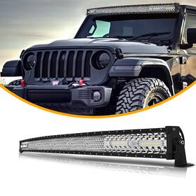 Mlm-1223-elhmc396-2025 Motorledmall 54 Inch Curved Led Light Bar Spot Flood Combo Offroad Driving For Toyota Tundra 2021