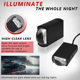 Mym-auto 678932853614 2x Sport Front Grille Led Lights Lens Waterproof For Suv Atv Bike Utv Truck Boat