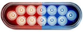77106rb National Truck Parts 6 Inch Oval Dual Revolution Led Red To Blue Marker Turn Stop