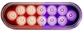 77106rp National Truck Parts 6 Inch Oval Dual Revolution Led Red To Purple Marker Turn Stop
