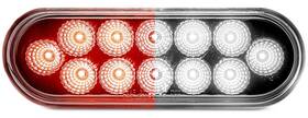 77106rw National Truck Parts 6 Inch Oval Dual Revolution Led Red To White Marker Turn Stop