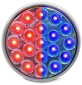 7710rb National Truck Parts 4 Inch Round Dual Revolution Led Red To Blue Marker Turn Stop