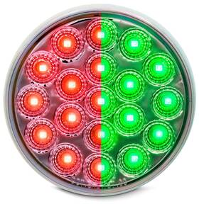 7710rg National Truck Parts 4 Inch Round Dual Revolution Led Red To Green Marker Turn Stop