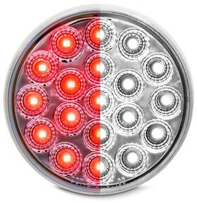 7710rw National Truck Parts 4 Inch Round Dual Revolution Led Red To White Marker Turn Stop