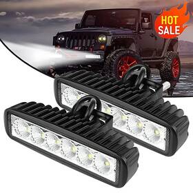 Unaxkeq8w2ifeuxi9utx Navitroey 2x 6inch Led Work Light Bar Flood Fog Lamp 18w For Driving Offroad Truck Suv Atv