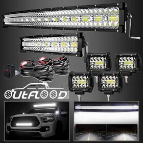 Ah-0704 Newbrand 42inch Curved 22in Led Light Bar 900w 4 Inch Pods For Ford Jeep Offroad Suv Truck