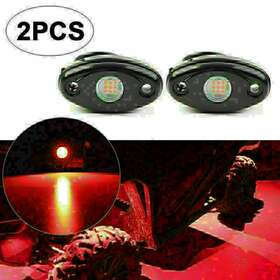 2057yf028 Newyoutube Car Red Led Rock Light Lamp 9w For Truck Jeep Atv Suv Trail Rig Bar