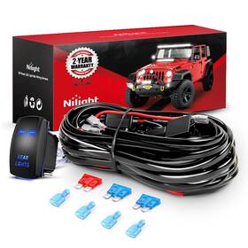 10012w Nilight - Led Light Bar Wiring Harness Kit Rear Lights 12v 5pin Rocker