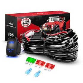 10019w Nilight - Led Light Bar Wiring Harness Kit 12awg Heavy Duty 12v 5pin R