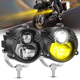 15058s-aw Nilight Motorcycle Driving Lights 2.7 Inch White Amber Spot Beam Fog Light