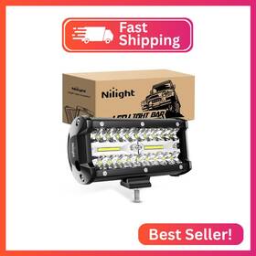 18022c-a Nilight Led Pods 6.5 Inch 120w Flood Spot Combo Off Road Driving Fog Light Bar W