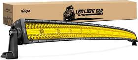 18038c-a  Nilight 50 Inch Led Light Bar 384 Chips Yellow Beam Curved Triple Row Combo