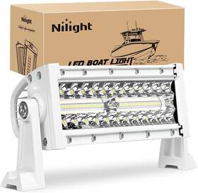 18068cw Nilight Marine Led Light Bar Navigation Lights 9.5 Inch White Spot Flood Combo