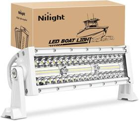 18069cw Nilight Marine Led Light Bar Navigation Lights 13.5 Inch White Spot Flood Combo