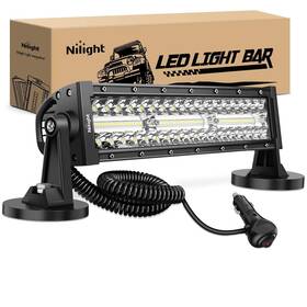 18100c-a Nilight 13.5 Inch Cigarette Lighter Led Light Bar Spot Flood Combo 96leds Triple