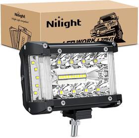 19001c-a Nilight Side Shooter Light Bar 4.3 Inch Triple Row Spot Flood Combo Fog Lighting