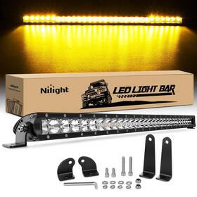 40015s-a Nilight Led Light Bar Amber 31 Inch 150w Super Slim Spot Flood Combo 14500lm 3d Drivi