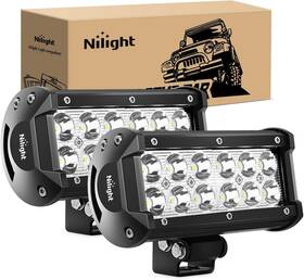 60002s-b Nilight Led Light Bar 2pcs 36w 6.5inch Spot Off Road Lights Fog