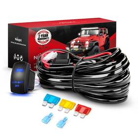10014w Nilight 600537012790 Led Light Bar Wiring Harness Kit 14awg Heavy Duty 12v 5pin Roc