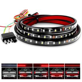 Nilight 812227030513 60 Inch Truck Tailgate Light Bar 108 Led Single Row Strip With Red