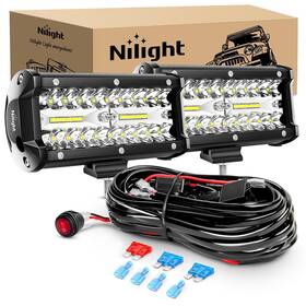 Zh303 Nilight 812227031435 2pcs 6.5 Inch 120w Spot And Flood Combo Driving 16awg Wiring Harn