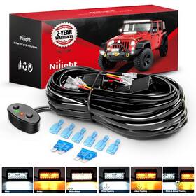 Nilight 812227033392 16awg Wiring Harness Kit 2 Leads Specially Customized For 6 Modes Amber White