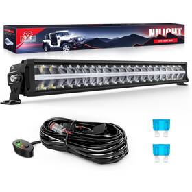 Nilight 812227033842 30 Inch Led Light Bar Drl 240w 24800lm Anti-glare Flood Spot Offroad