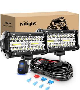 Nilight 812227035914 6.5inch 2pcs 120w Spot And Flood Combo Bar Driving Led Work Light
