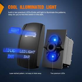 90001b Nilight Led Light Bar Rocker Switch On/off For Jeep Boat Trucks