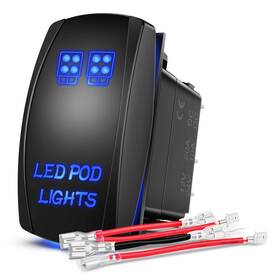 90158b-a Nilight Led Pod Lights Rocker Switch Light Bar 5pin Laser Blue