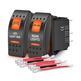 90719a-a Nilight 2 Pack Utv Rear Lights Switch Led Light Bar On Off 5 Pin Spst